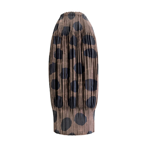 A-line pleated skirt women's high waisted printed pleated skirt half skirt