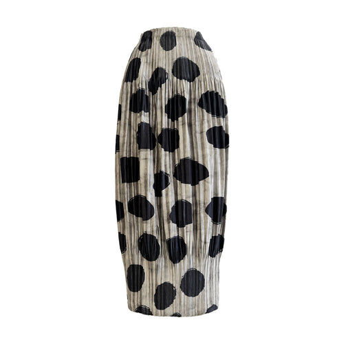 A-line pleated skirt women's high waisted printed pleated skirt half skirt